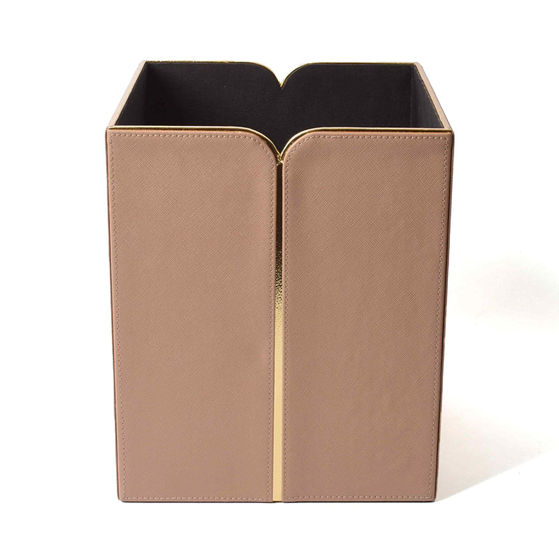 Ceastra Faux Leather Dust Bin - Beige media 5