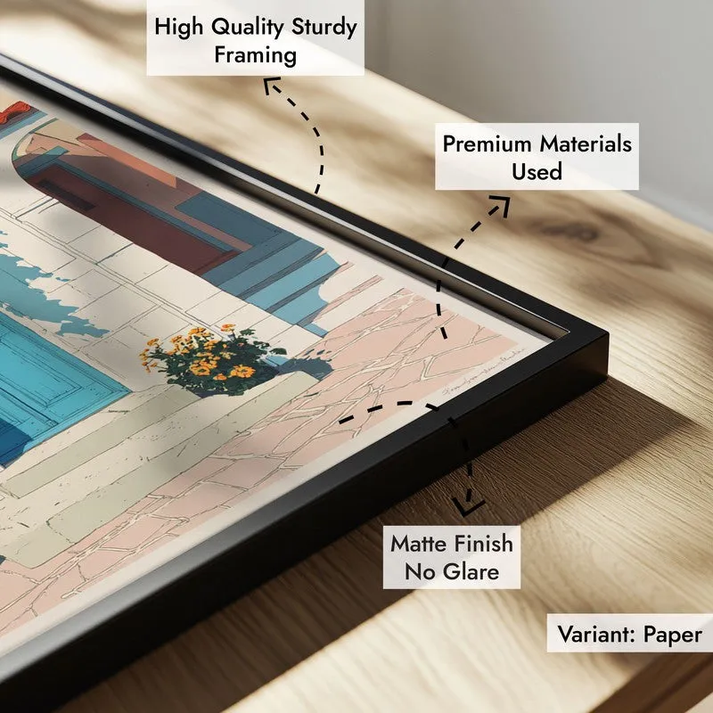 Azurelyn Canvas Wall Painting With Black Frame media 6