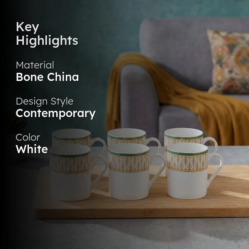 Ember Bone China Tea Cup (210 mL Each) - Set Of Six media 2