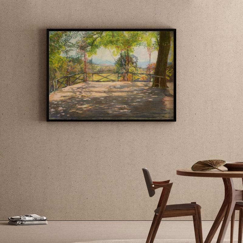 Motif In Park By Ladislav Med?ansk? - Black Frame Canvas Wall Painting - Black Frame