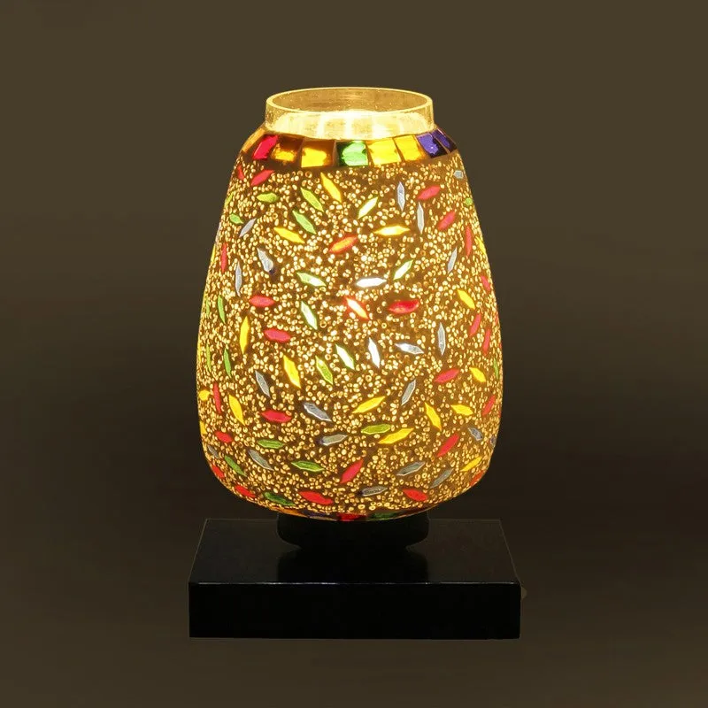 Lumetti Glass Table Lamp With Wooden Base - Multicolor media 8