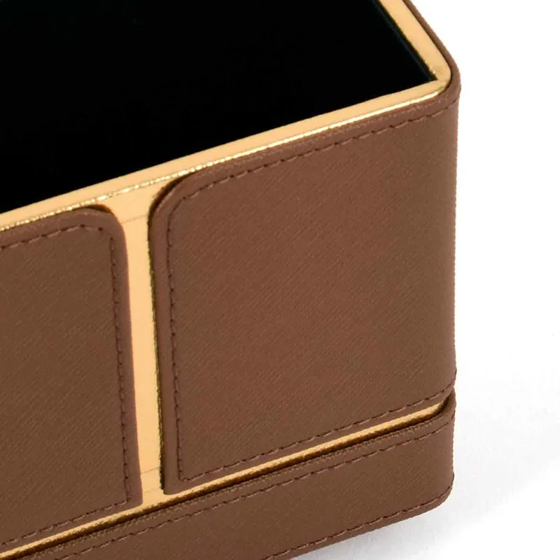 Ceastra Faux Leather Desk Organizer - Brown media 5