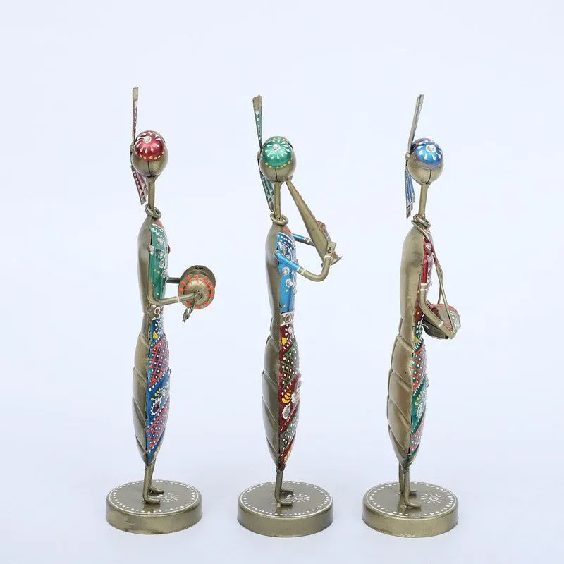 Folk Musician Decor Iron Showpieces - Set Of Three media 5