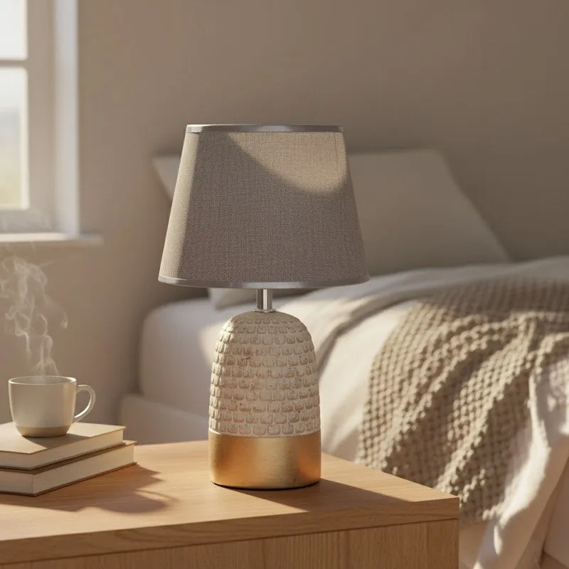 AarviDecor Hamilton Decorative Fabric Table Lamp - Grey media 5