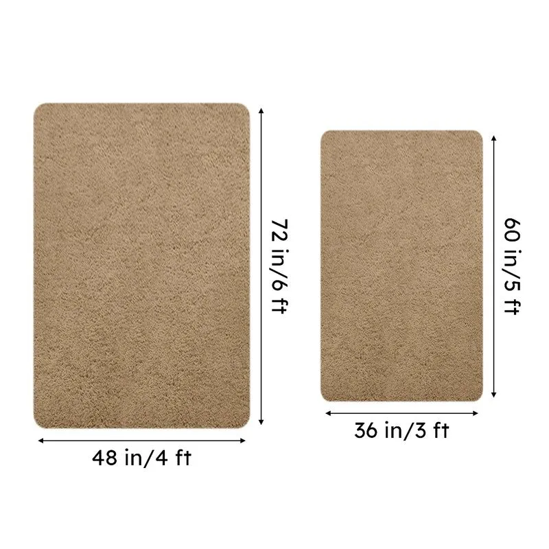 Vegas Luxe Micro Fiber Area Rug - Brown media 7