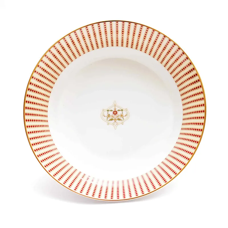 Gilded 24k Gold Brushed Porcelain Dinner Set - 21 Piece Set media 14