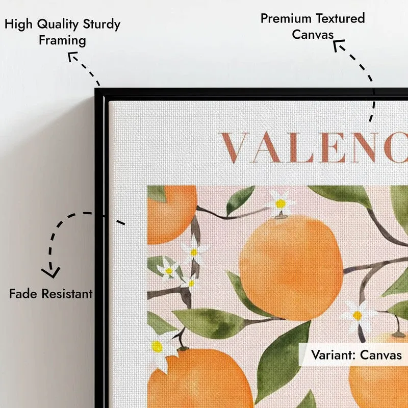 Citrus Serenade Archival Canvas Wall Art - Black media 7
