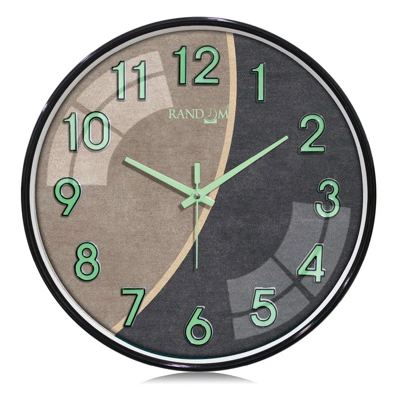 Ombren Round Modern Plastic Wall Clock - Grey media 3