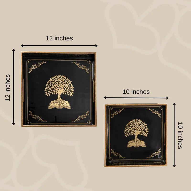 Vriksha Squre Serving Tray - Set Of Two media 7