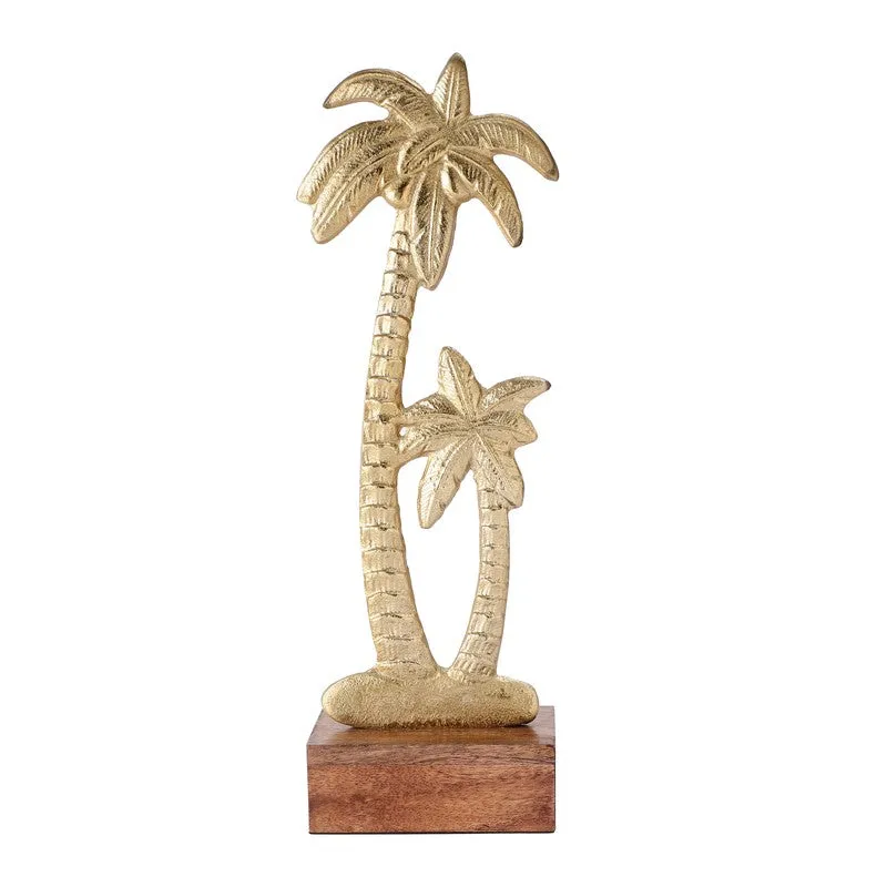 Shadow Palm Tree Aluminium Showpiece - Gold media 3