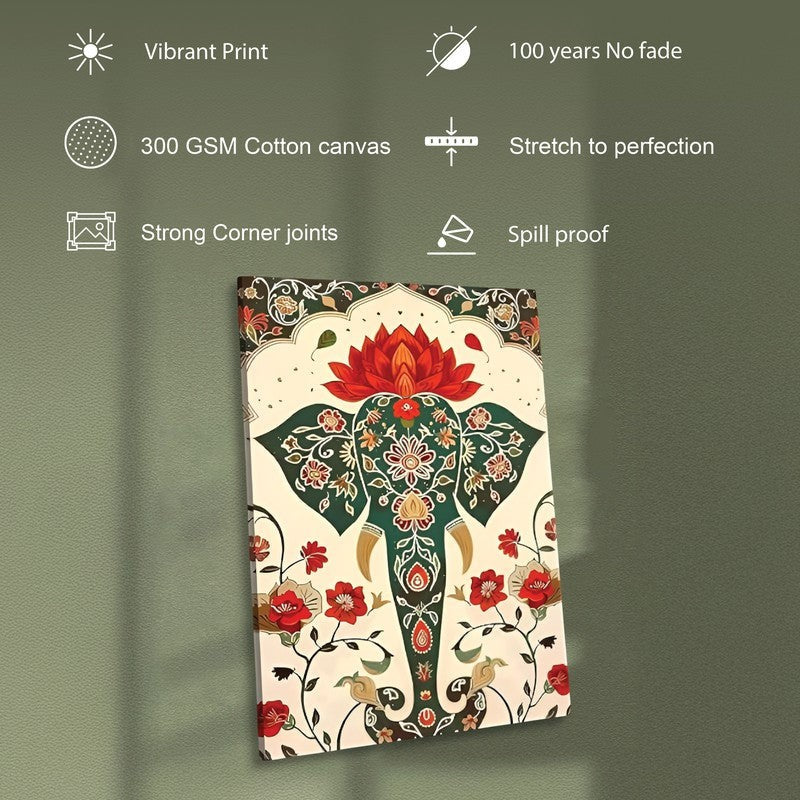 Raja Hathi Canvas Traditional Wall Art media 7