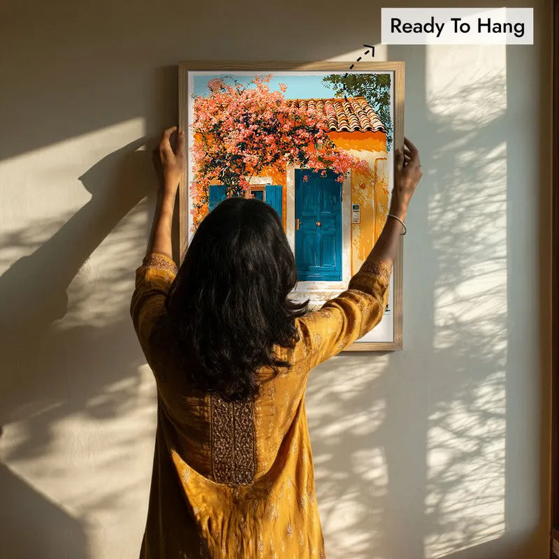 Sunny Day Canvas Wall Painting - Brown Frame media 8