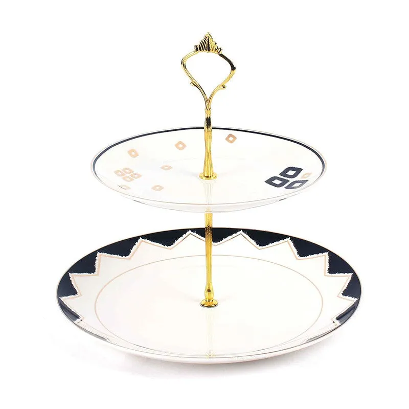 Classic Crown Cake Stand - White,Black media 5