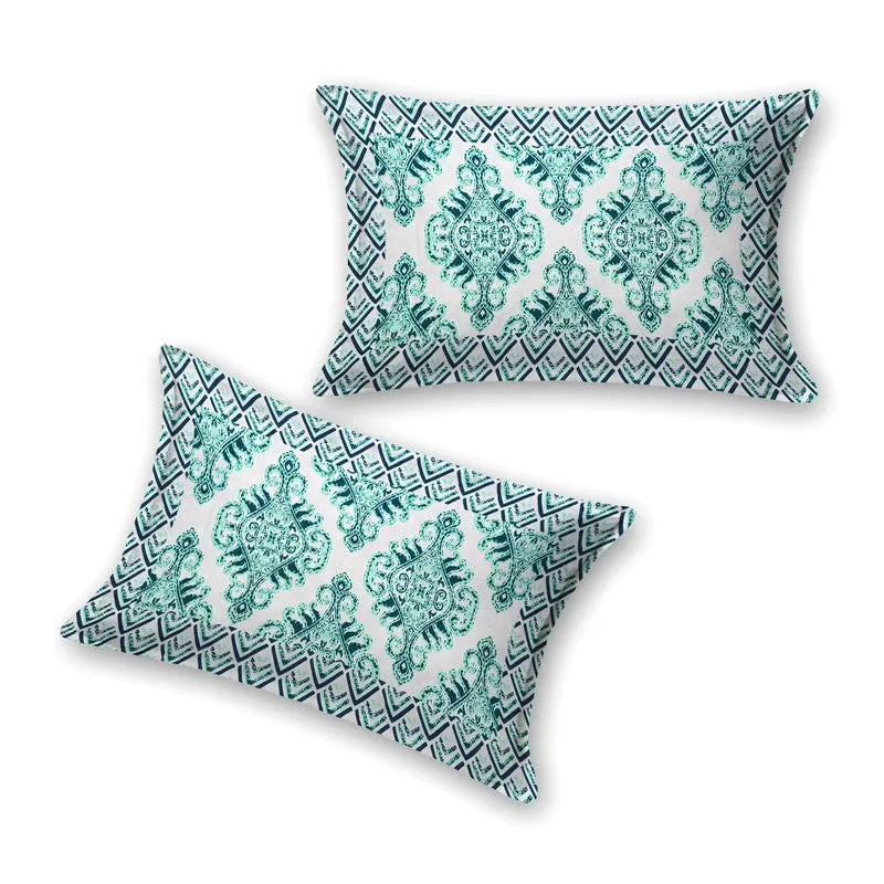 Bedlyn Ethnic Cotton Bedsheet (Blue) - 240 TC media 6