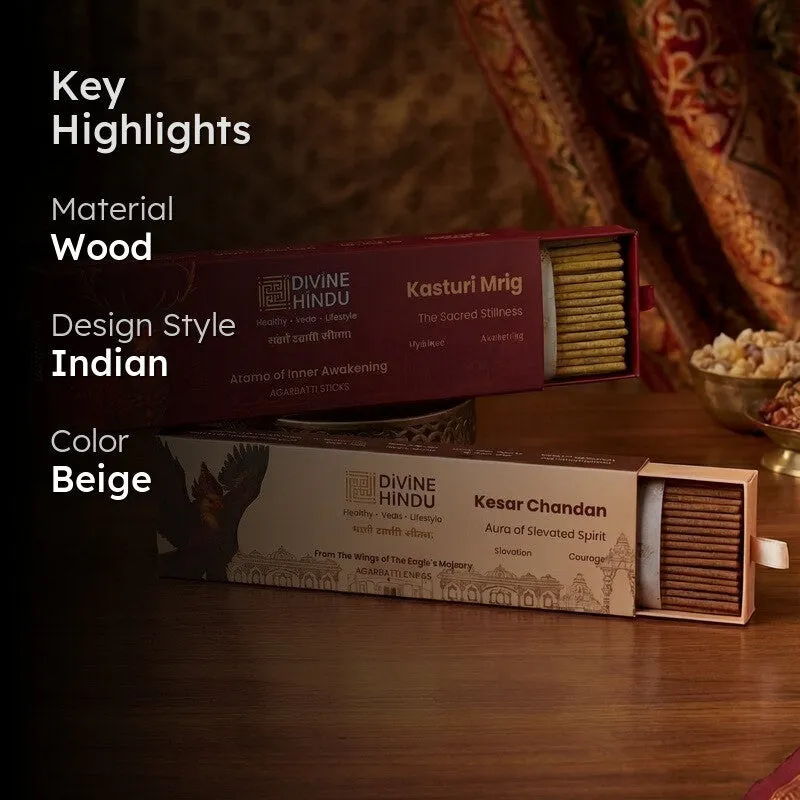 Kesar Chandan & Kasturi Mrig Incense Sticks media 2