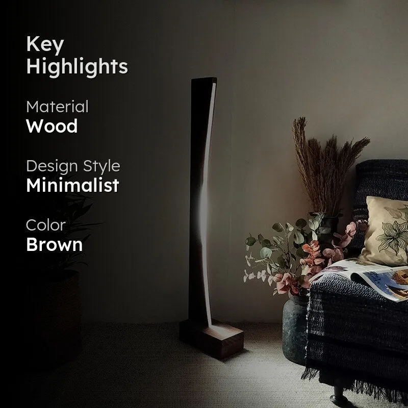 Emporio Wooden LED Floor Lamp media 2