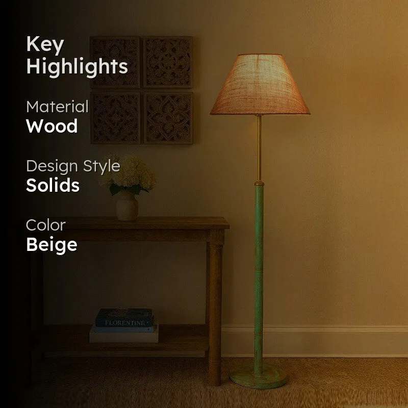 Drift Wooden Floor Lamp - Beige media 2