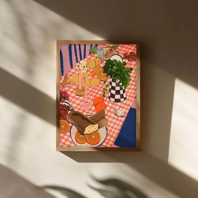 Dining Jewel Archival Canvas Wall Art - Brown media 3