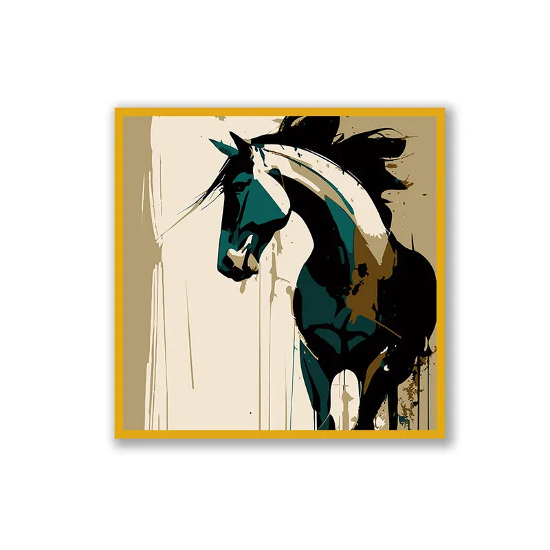 Stallion Lines Wall Art with Gold Frame media 3