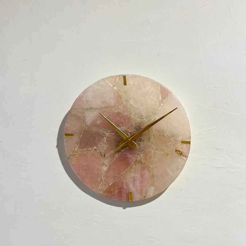 Obelia Handcrafted Agate Wall Clock - Brown media 4