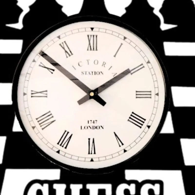 Checkmate Steel Analog Wall Clock - Black media 5