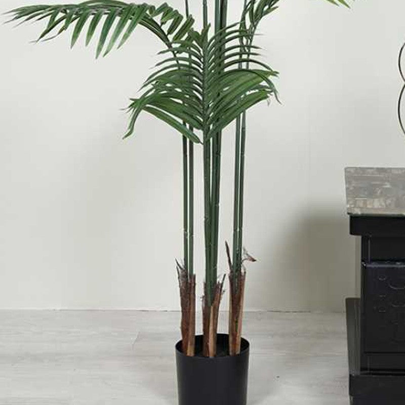Artificial Arica Palm Plant With Black Fiber Pot - 5.4 Feet media 4