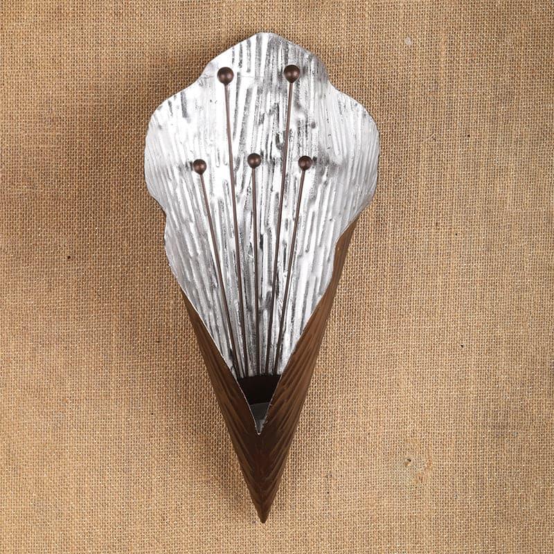 Tulip Touch Wall Candle Holder - Silver