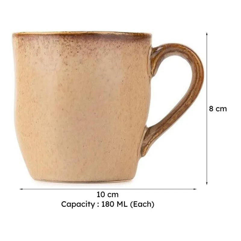 Elowen Porcelain Tea Cup (180 mL Each,Coffee) - Set Of Six media 9