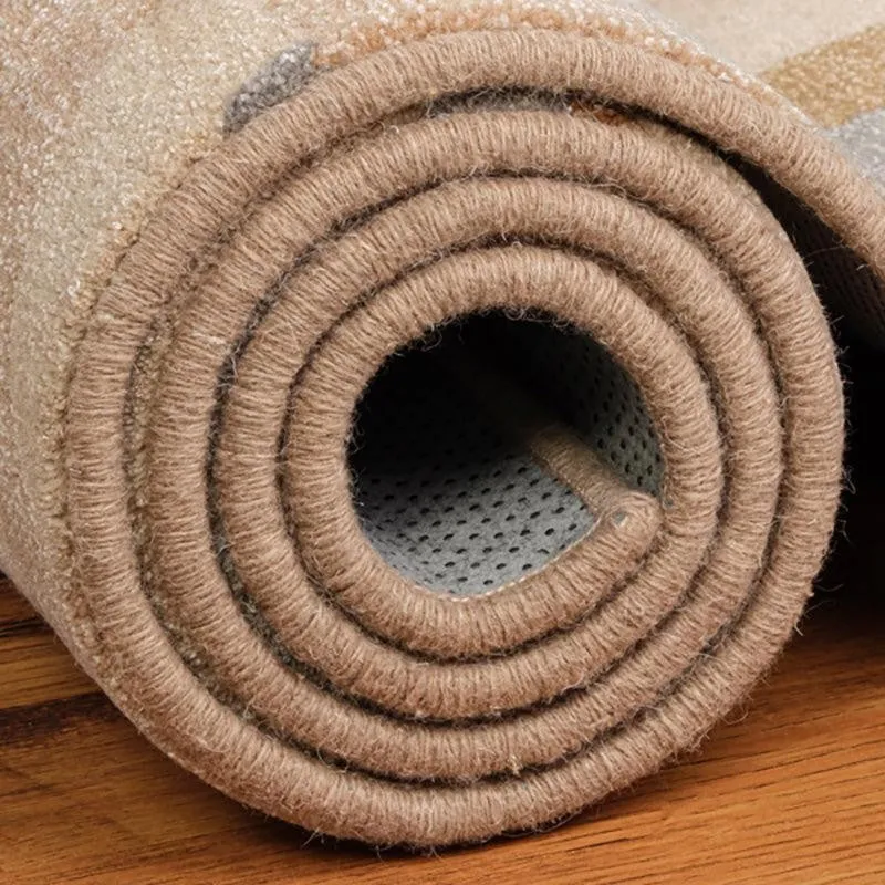 Alcinous Hand Tufted Geometric Wool & Nylon Carpet - Grey & Brown media 6