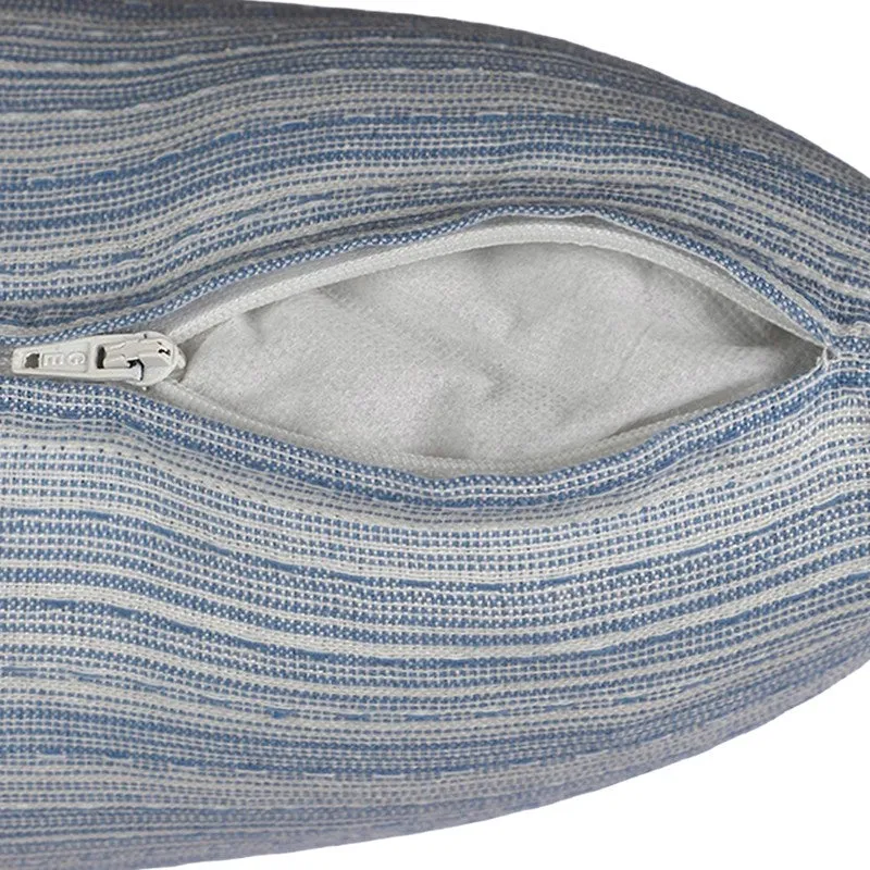 Striped Serenity Cushion Cover (Blue) - Set of Two media 5