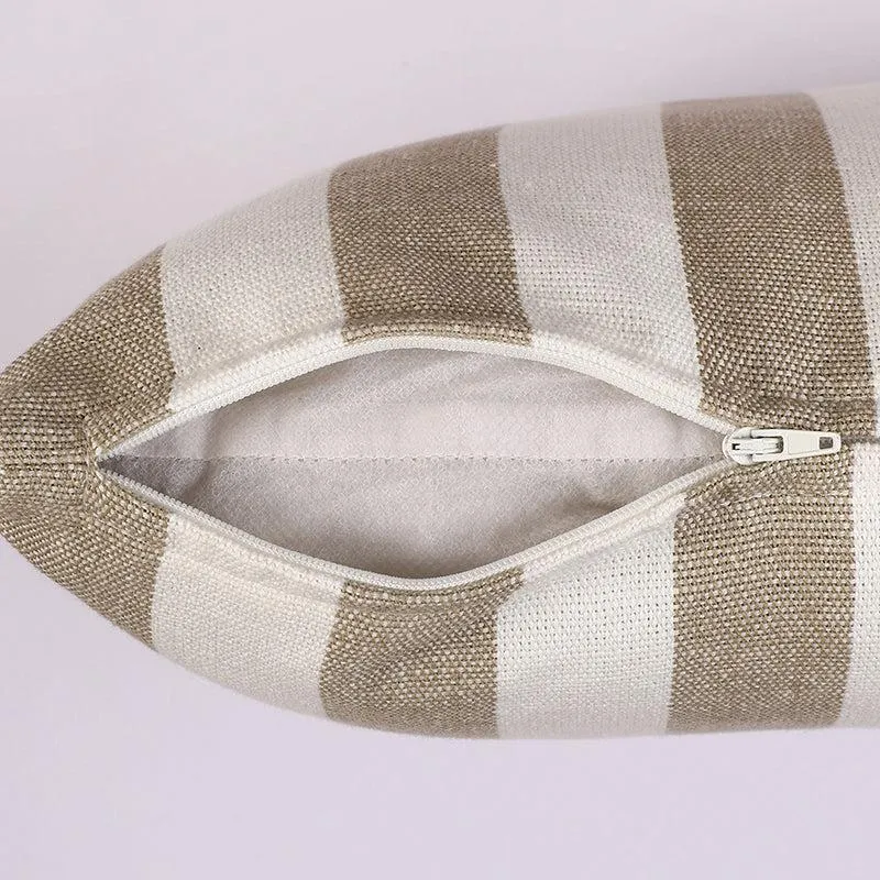 Antheia Cotton Cushion Cover (Beige) - Set Of Two media 5
