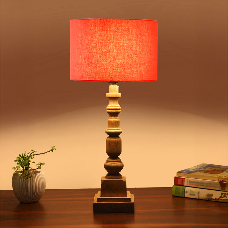Cotin I Arbor Wooden Table Lamp - Orange,Brown