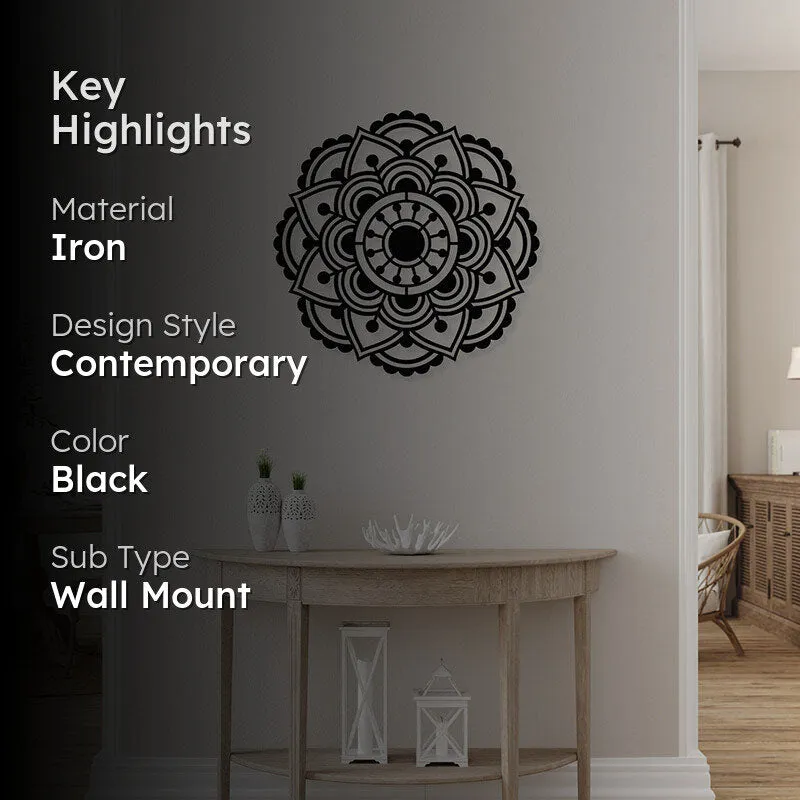 Nelsa Mandala Black Iron Wall Accent media 2