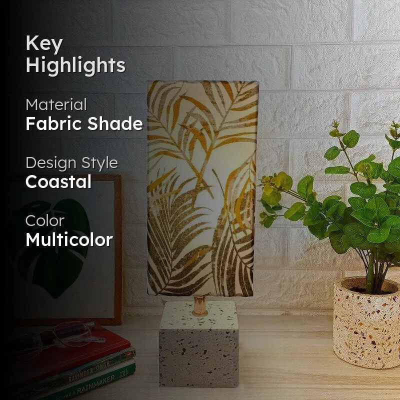 Tropic Glow Terrazzo Hand Crafted Fabric Table Lamp - Multicolor media 2