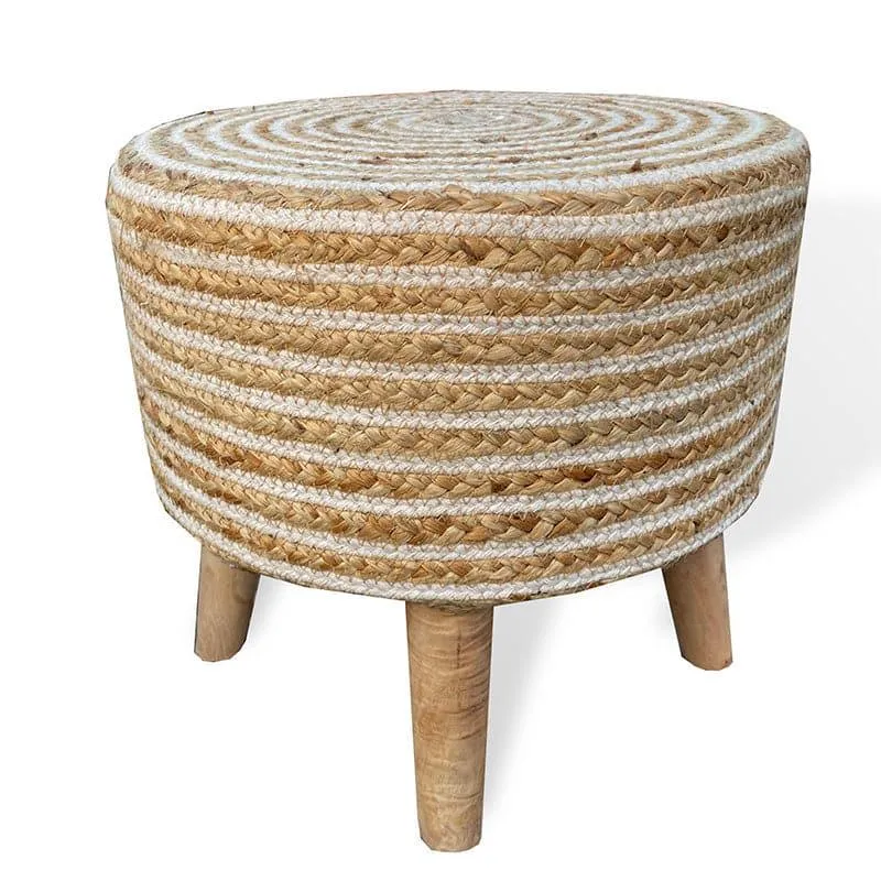 Mario Striped Juco Ottoman - White media 3