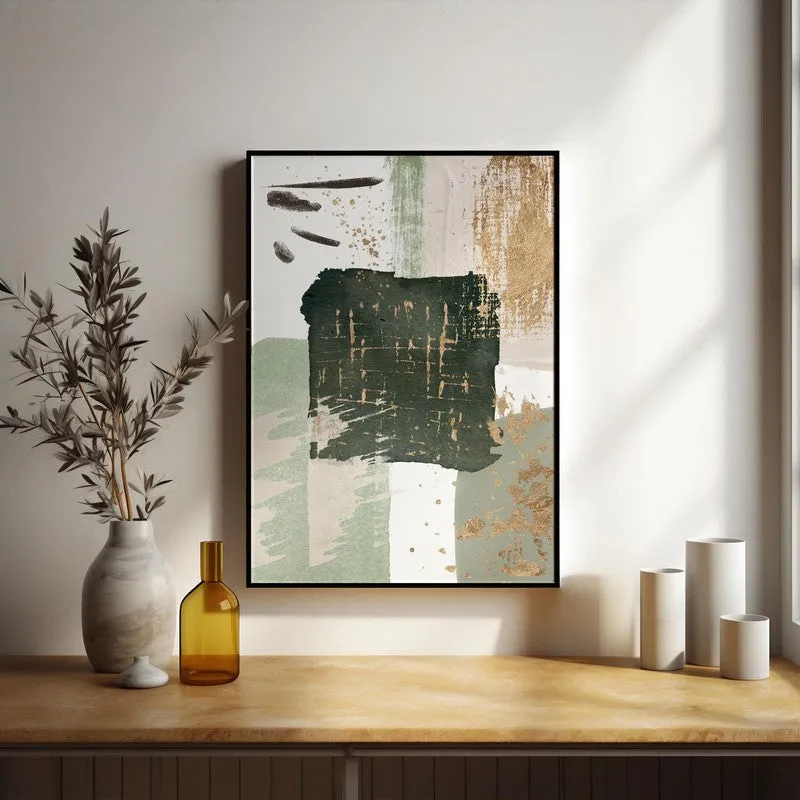 Slate & Sage Framed Canvas Wall Painting media 5