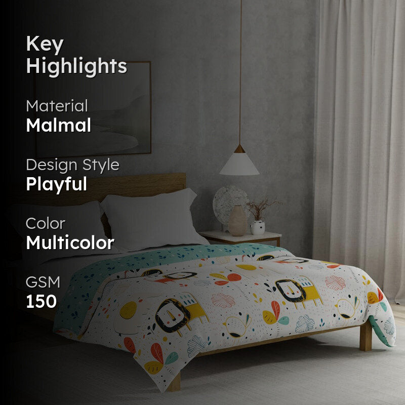 Urban Space Junglee Reversible Dohar (Pastel Blue) - 150 GSM media 2