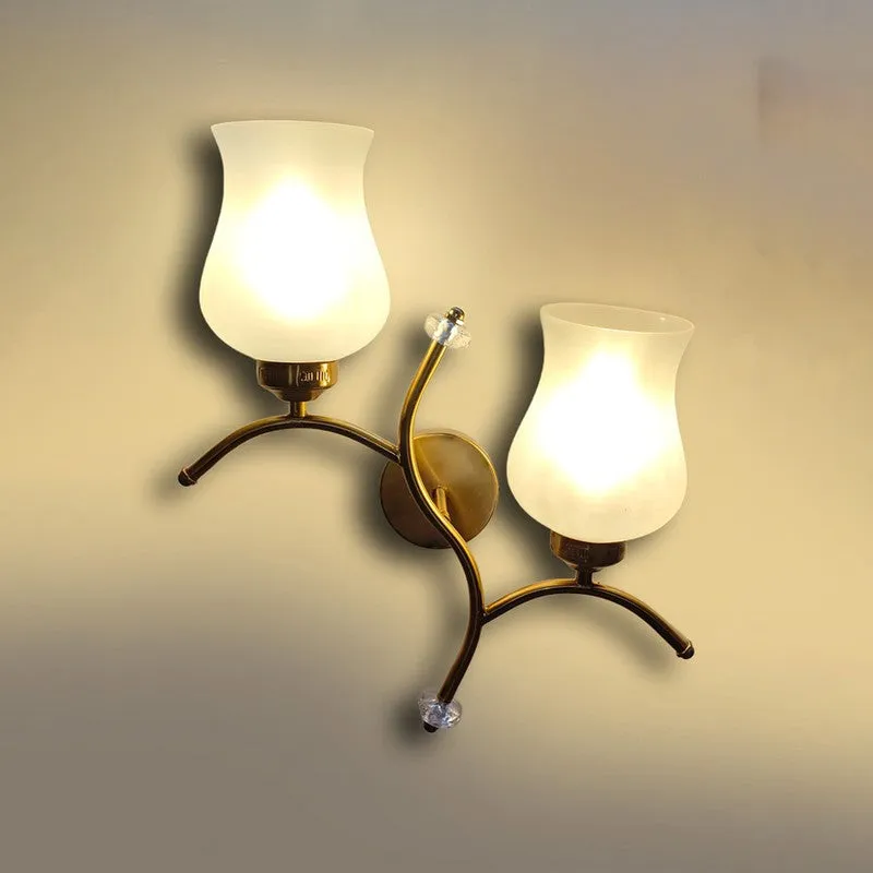Aurelia Glow Twin Glass Wall Lamp - White media 6