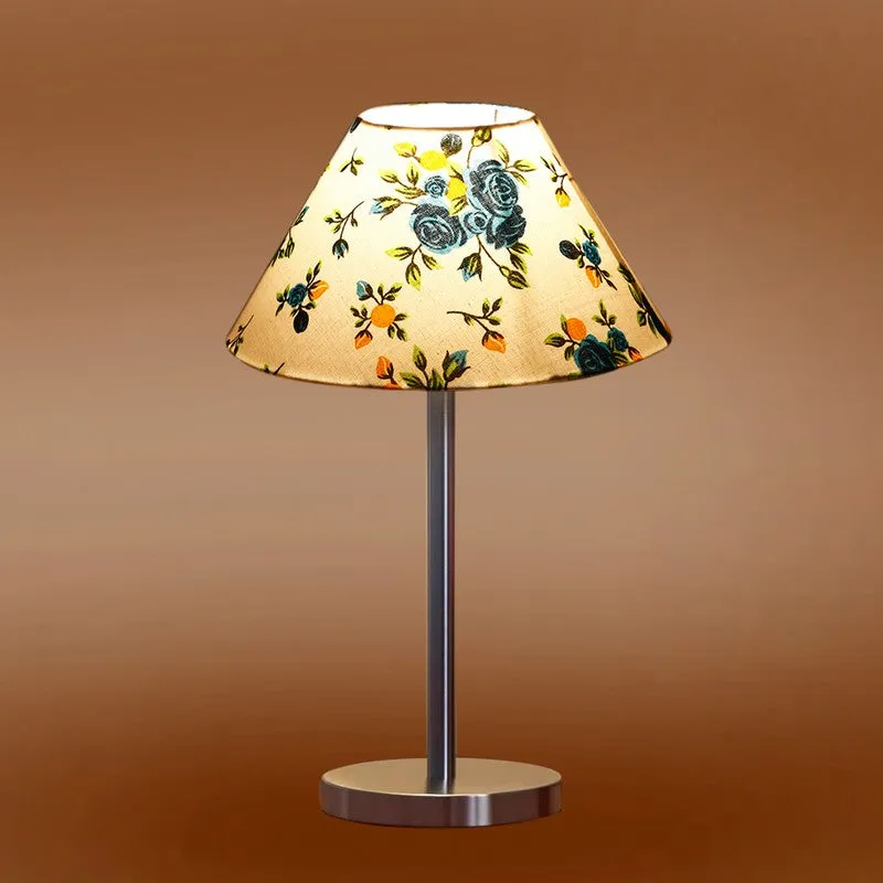 Noctra Velor Floral Table Lamp - Multicolor media 7