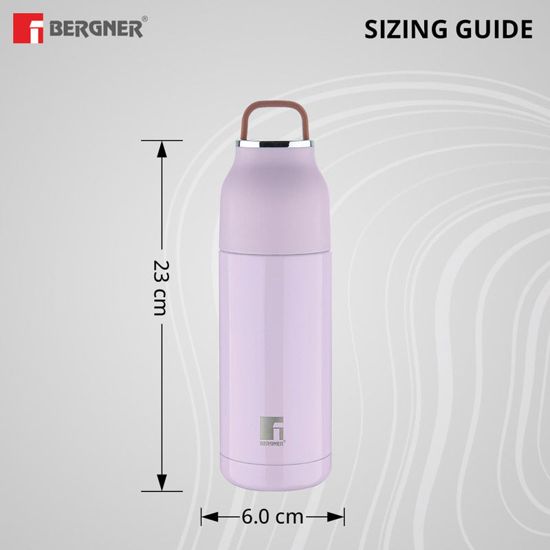 Bergner Walking Aquazest Thermosteel Hot And Cold Flask (Purple) - 350 mL media 6