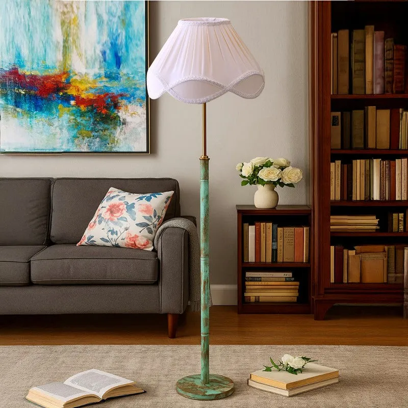 Cozy Nest Wooden Floor Lamp - White media 4