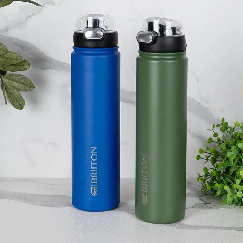Harpo Sip Hot & Cold Thermos Water Bottle (Green & Blue, 750 mL Each) - Set Of Two media 1
