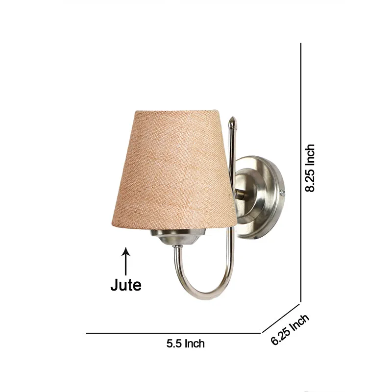 Altura Conical Fabric & Metal Wall Lamp - Beige media 4