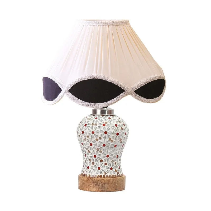 Harmyra Arc Pleated Wooden Table Lamp - Multicolor media 5