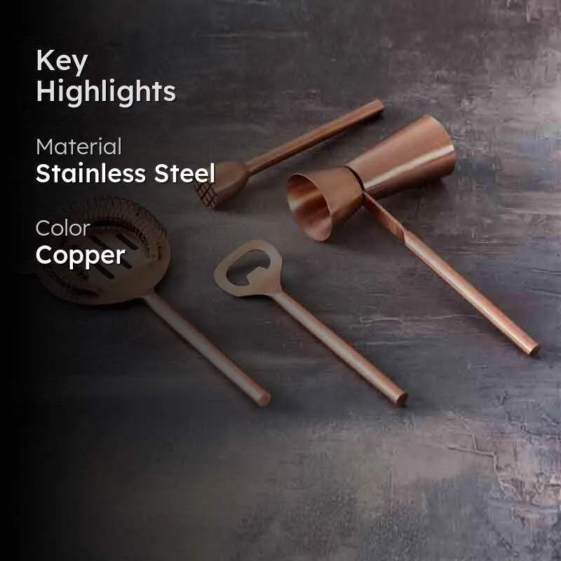 Sassy Bartender Tools (Copper) - Set Of Four media 2