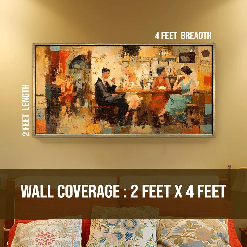 Amber Evenings Canvas Wall Painting With Frame media 8