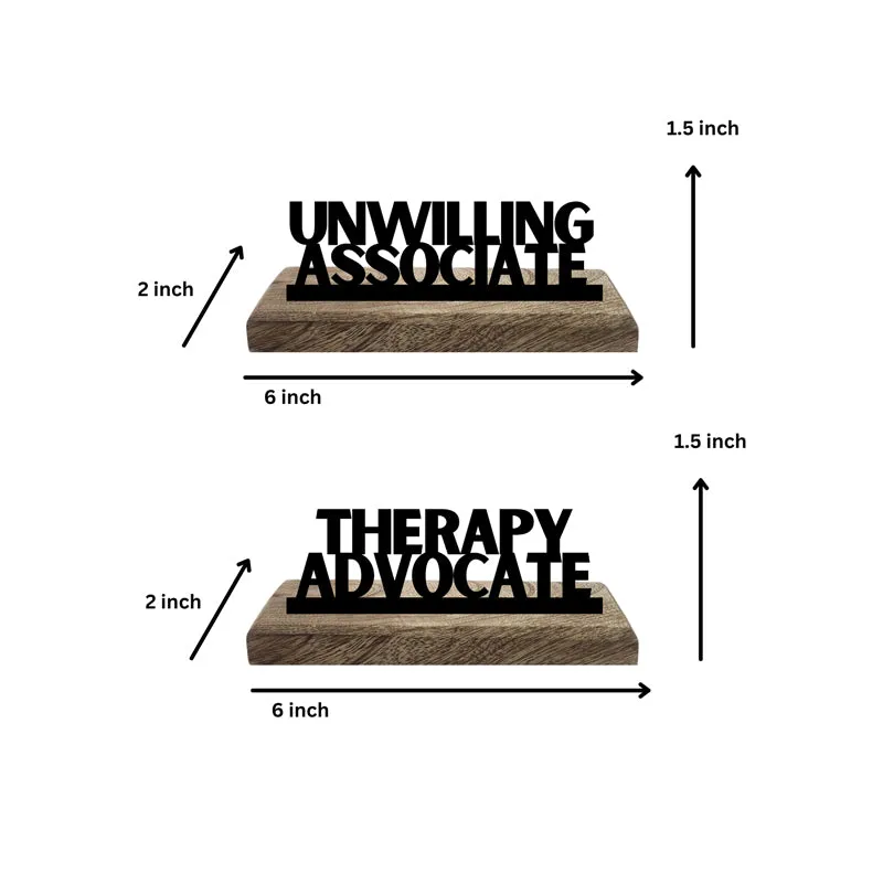 Therapy Advocate Typography Showpiece - Set Of Two media 5