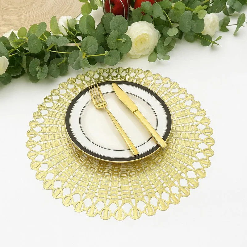 Sunlace Golden Round PVC Table Mats - Set Of Four media 4