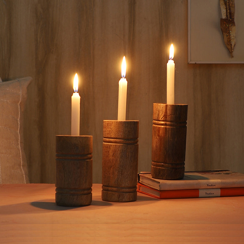 Kindra Mango Wood Candle - Set Of Three media 6