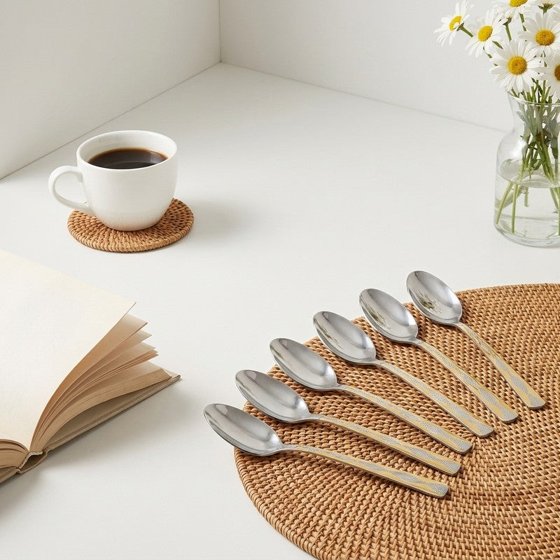 Tosca Stainless Steel Tea Spoon Set - Set of Six